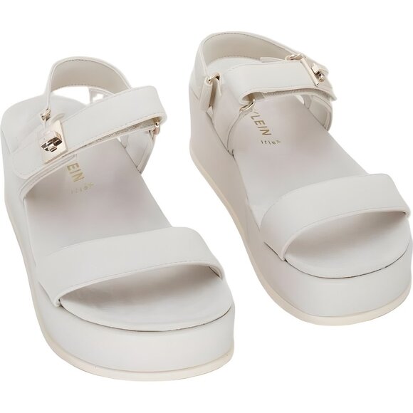 GUESS Fabulon Two Strap Platform Sandals Ivory Women US 7.5M - Picture 1 of 6